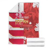Canada and Japan Rugby Custom Blanket Canucks Brave Blossoms Together Pacific - Wonder Print Shop