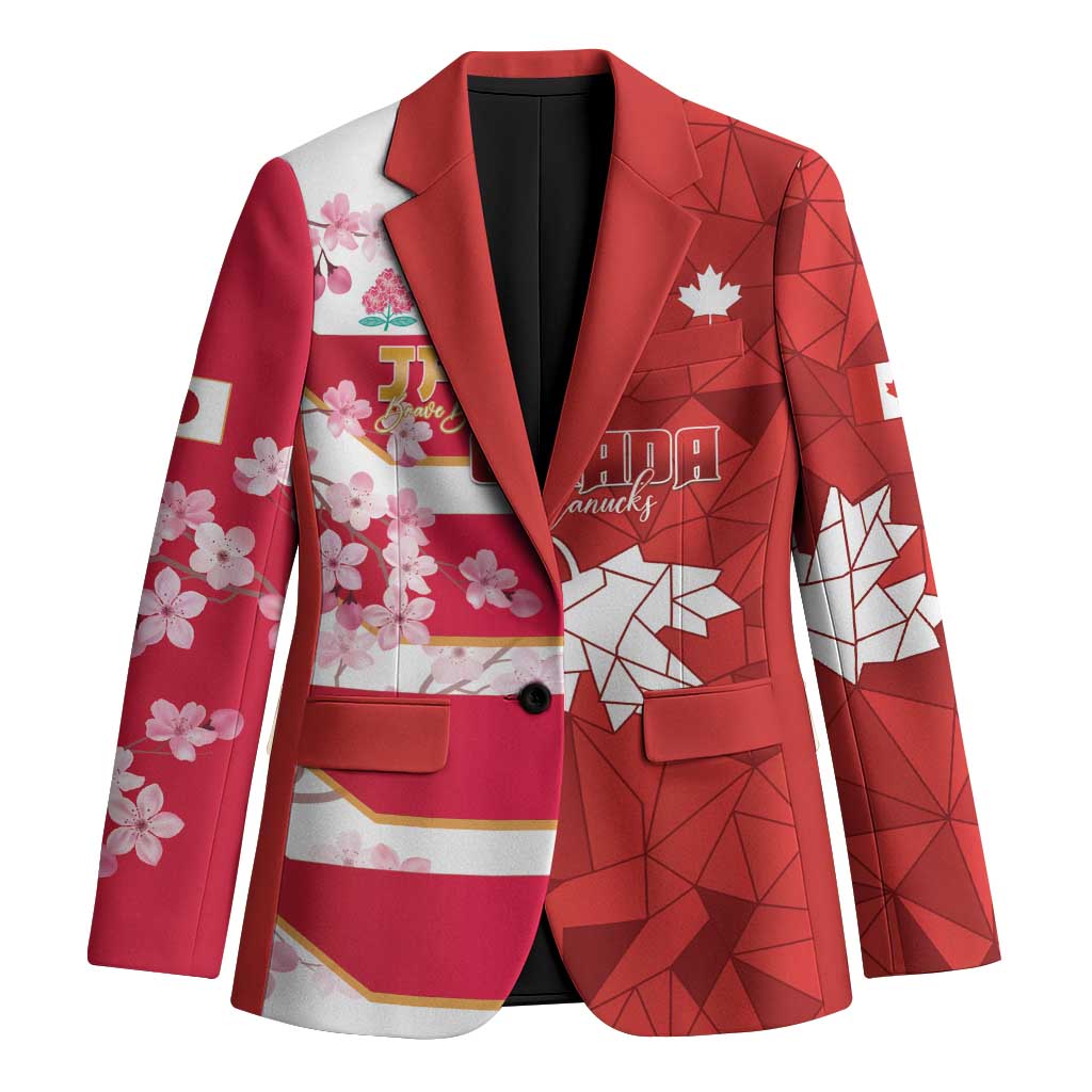 Canada and Japan Rugby Custom Blazer Canucks Brave Blossoms Together Pacific - Wonder Print Shop