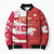Canada and Japan Rugby Custom Bomber Puffer Jacket Canucks Brave Blossoms Together Pacific - Wonder Print Shop