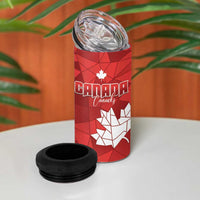 Canada and Japan Rugby 4 in 1 Can Cooler Tumbler Canucks Brave Blossoms Together Pacific - Wonder Print Shop