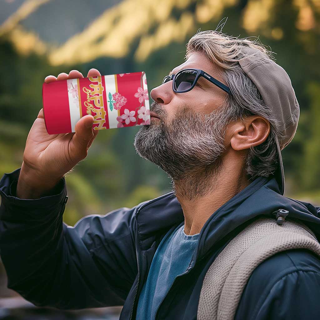 Canada and Japan Rugby 4 in 1 Can Cooler Tumbler Canucks Brave Blossoms Together Pacific - Wonder Print Shop