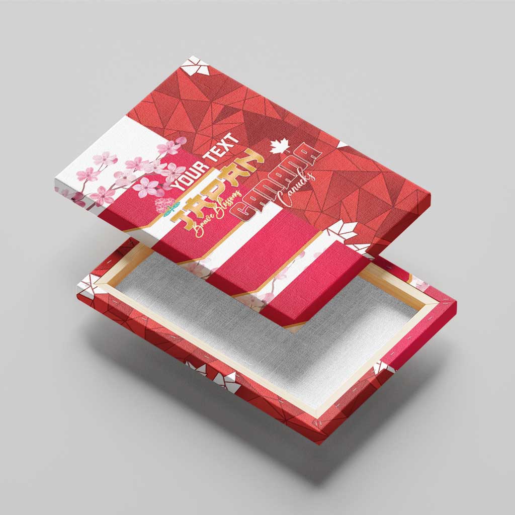 Canada and Japan Rugby Custom Canvas Wall Art Canucks Brave Blossoms Together Pacific - Wonder Print Shop