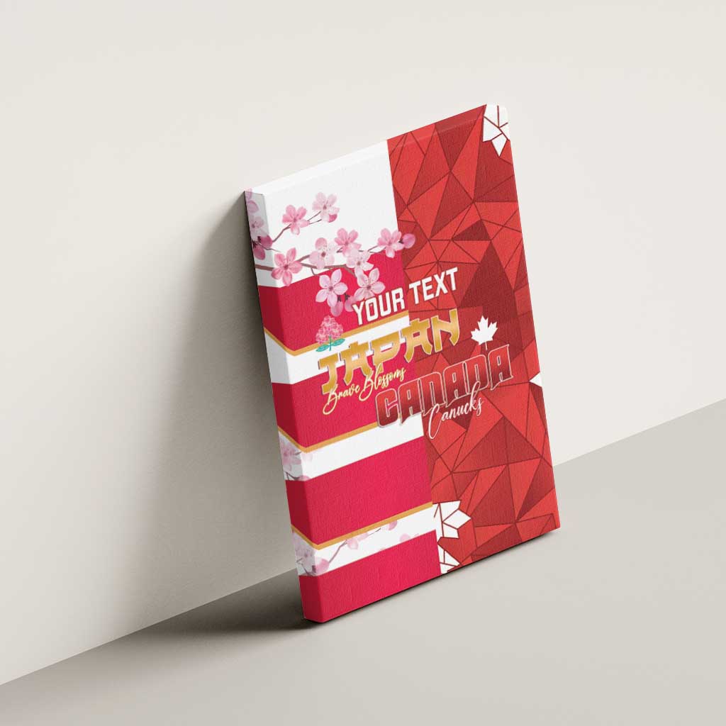 Canada and Japan Rugby Custom Canvas Wall Art Canucks Brave Blossoms Together Pacific - Wonder Print Shop