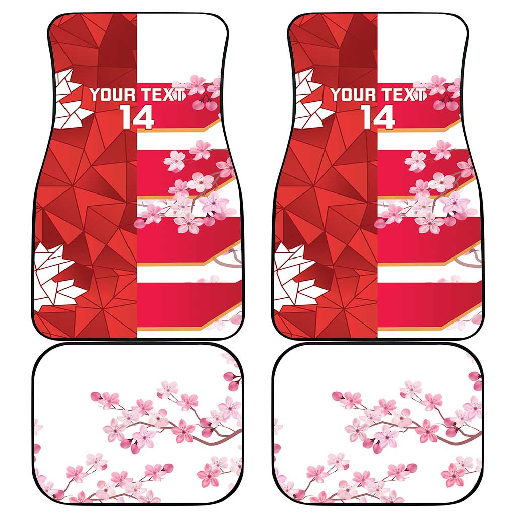 Canada and Japan Rugby Custom Car Mats Canucks Brave Blossoms Together Pacific - Wonder Print Shop