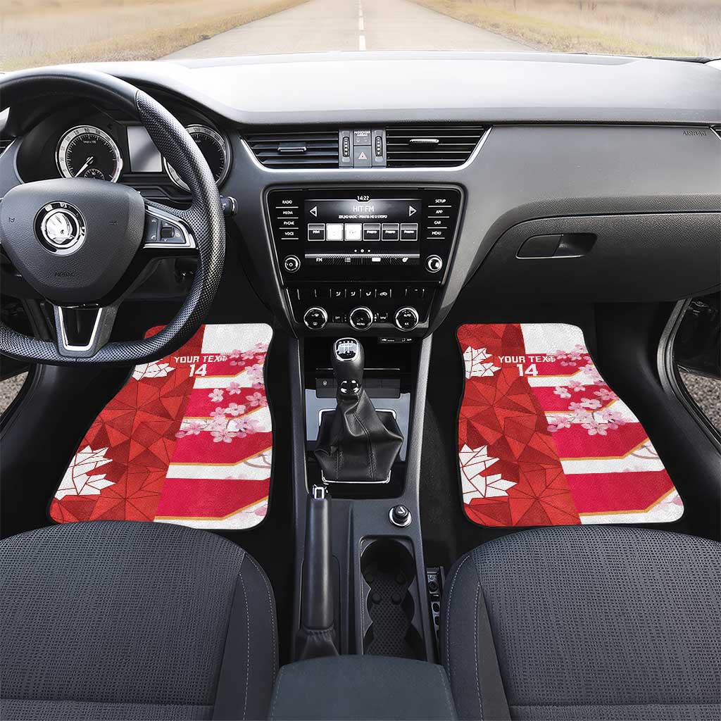 Canada and Japan Rugby Custom Car Mats Canucks Brave Blossoms Together Pacific - Wonder Print Shop