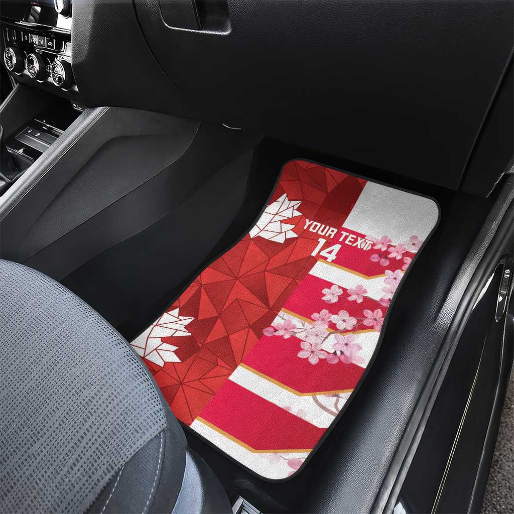 Canada and Japan Rugby Custom Car Mats Canucks Brave Blossoms Together Pacific - Wonder Print Shop