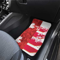 Canada and Japan Rugby Custom Car Mats Canucks Brave Blossoms Together Pacific - Wonder Print Shop