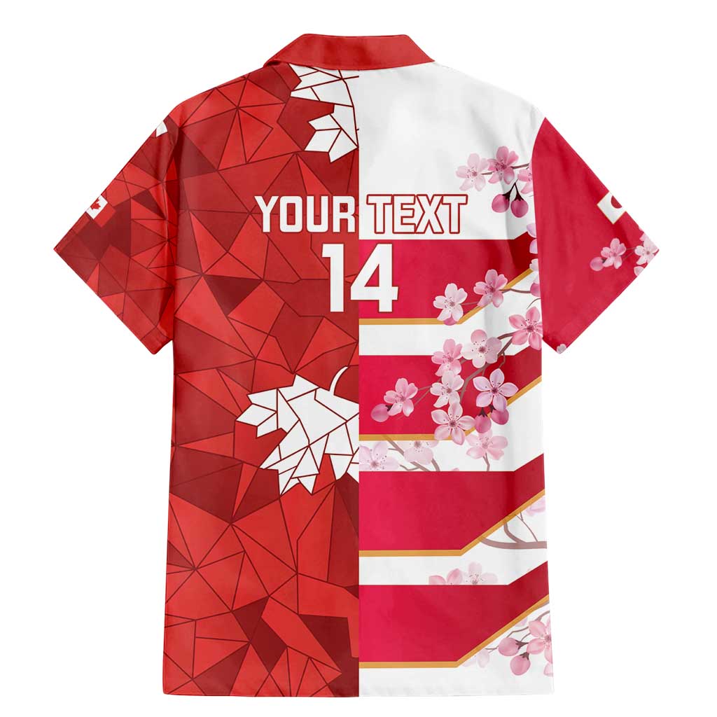 Canada and Japan Rugby Custom Family Matching Mermaid Dress and Hawaiian Shirt Canucks Brave Blossoms Together Pacific - Wonder Print Shop