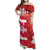 Canada and Japan Rugby Custom Family Matching Off Shoulder Maxi Dress and Hawaiian Shirt Canucks Brave Blossoms Together Pacific - Wonder Print Shop