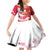 Canada and Japan Rugby Custom Family Matching Off Shoulder Short Dress and Hawaiian Shirt Canucks Brave Blossoms Together Pacific - Wonder Print Shop