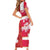 Canada and Japan Rugby Custom Family Matching Short Sleeve Bodycon Dress and Hawaiian Shirt Canucks Brave Blossoms Together Pacific - Wonder Print Shop