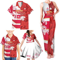 Canada and Japan Rugby Custom Family Matching Tank Maxi Dress and Hawaiian Shirt Canucks Brave Blossoms Together Pacific - Wonder Print Shop