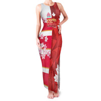 Canada and Japan Rugby Custom Family Matching Tank Maxi Dress and Hawaiian Shirt Canucks Brave Blossoms Together Pacific - Wonder Print Shop