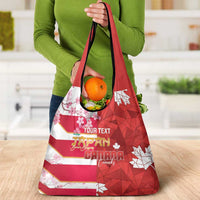 Canada and Japan Rugby Custom Grocery Bag Canucks Brave Blossoms Together Pacific - Wonder Print Shop
