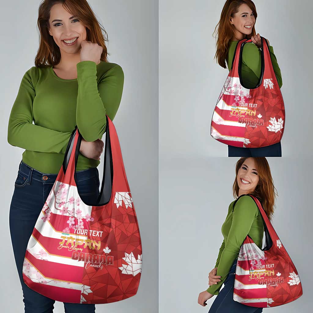 Canada and Japan Rugby Custom Grocery Bag Canucks Brave Blossoms Together Pacific - Wonder Print Shop