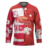Canada and Japan Rugby Custom Hockey Jersey Canucks Brave Blossoms Together Pacific - Wonder Print Shop