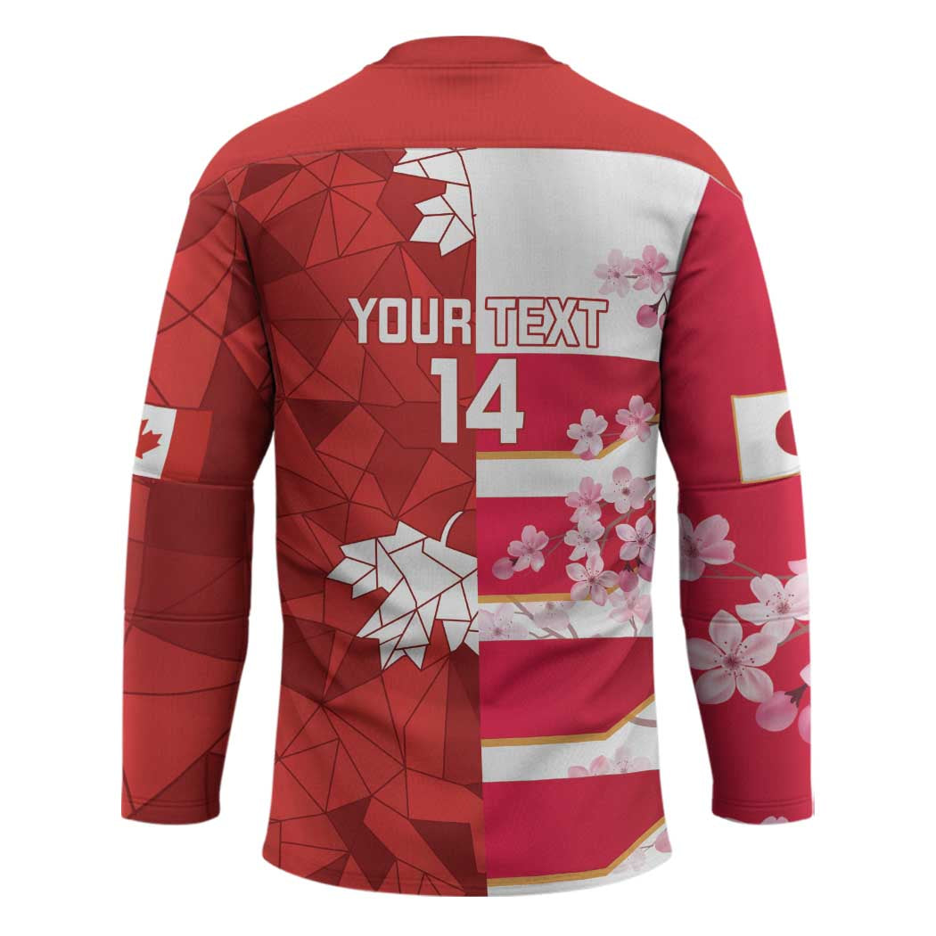 Canada and Japan Rugby Custom Hockey Jersey Canucks Brave Blossoms Together Pacific - Wonder Print Shop