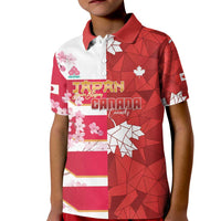 Canada and Japan Rugby Custom Kid Polo Shirt Canucks Brave Blossoms Together Pacific - Wonder Print Shop