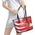 Canada and Japan Rugby Custom Leather Tote Bag Canucks Brave Blossoms Together Pacific - Wonder Print Shop