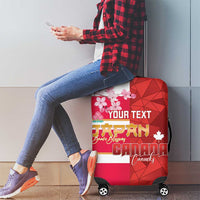Canada and Japan Rugby Custom Luggage Cover Canucks Brave Blossoms Together Pacific - Wonder Print Shop