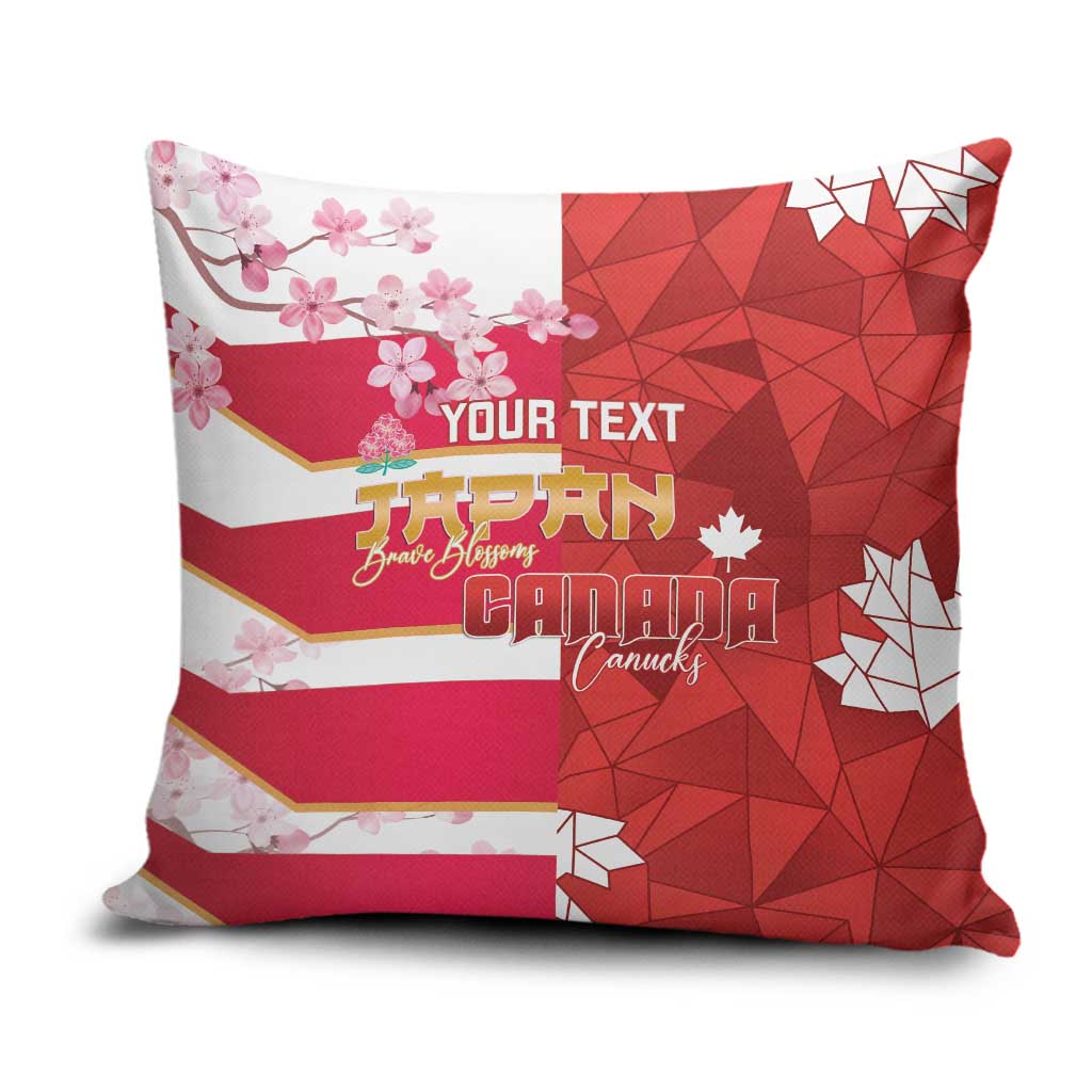 Canada and Japan Rugby Custom Pillow Cover Canucks Brave Blossoms Together Pacific - Wonder Print Shop