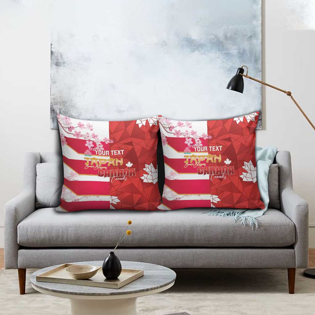Canada and Japan Rugby Custom Pillow Cover Canucks Brave Blossoms Together Pacific - Wonder Print Shop