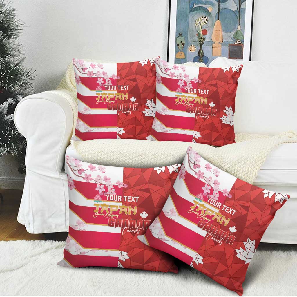 Canada and Japan Rugby Custom Pillow Cover Canucks Brave Blossoms Together Pacific - Wonder Print Shop