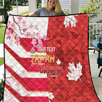 Canada and Japan Rugby Custom Quilt Canucks Brave Blossoms Together Pacific - Wonder Print Shop