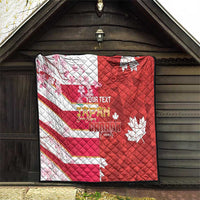 Canada and Japan Rugby Custom Quilt Canucks Brave Blossoms Together Pacific - Wonder Print Shop