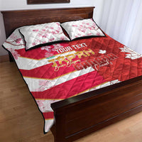 Canada and Japan Rugby Custom Quilt Bed Set Canucks Brave Blossoms Together Pacific - Wonder Print Shop
