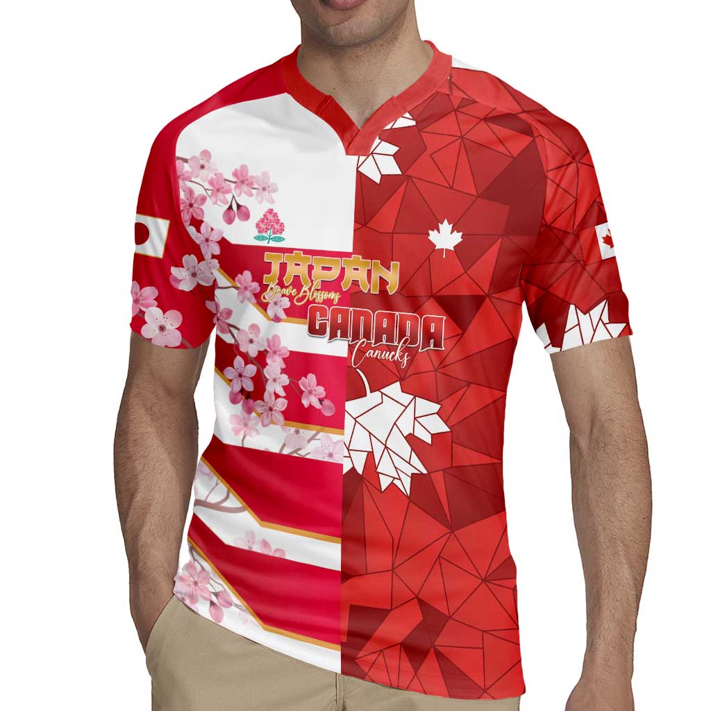 Canada and Japan Rugby Custom Rugby Jersey Canucks Brave Blossoms Together Pacific - Wonder Print Shop