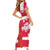 Canada and Japan Rugby Custom Short Sleeve Bodycon Dress Canucks Brave Blossoms Together Pacific - Wonder Print Shop