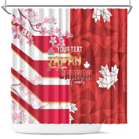Canada and Japan Rugby Custom Shower Curtain Canucks Brave Blossoms Together Pacific - Wonder Print Shop