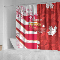 Canada and Japan Rugby Custom Shower Curtain Canucks Brave Blossoms Together Pacific - Wonder Print Shop