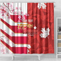 Canada and Japan Rugby Custom Shower Curtain Canucks Brave Blossoms Together Pacific - Wonder Print Shop