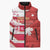 Canada and Japan Rugby Custom Sleeveless Puffer Jacket Canucks Brave Blossoms Together Pacific - Wonder Print Shop