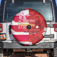 Canada and Japan Rugby Custom Spare Tire Cover Canucks Brave Blossoms Together Pacific - Wonder Print Shop