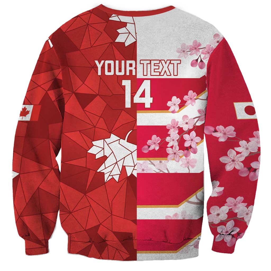 Canada and Japan Rugby Custom Sweatshirt Canucks Brave Blossoms Together Pacific - Wonder Print Shop