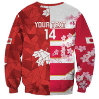 Canada and Japan Rugby Custom Sweatshirt Canucks Brave Blossoms Together Pacific - Wonder Print Shop