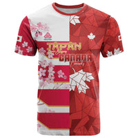 Canada and Japan Rugby Custom T Shirt Canucks Brave Blossoms Together Pacific - Wonder Print Shop