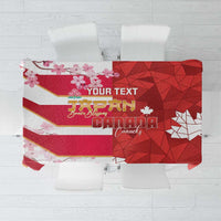 Canada and Japan Rugby Custom Tablecloth Canucks Brave Blossoms Together Pacific - Wonder Print Shop