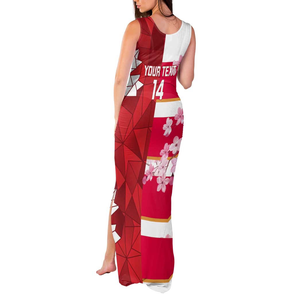 Canada and Japan Rugby Custom Tank Maxi Dress Canucks Brave Blossoms Together Pacific - Wonder Print Shop