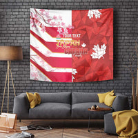 Canada and Japan Rugby Custom Tapestry Canucks Brave Blossoms Together Pacific - Wonder Print Shop