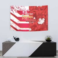 Canada and Japan Rugby Custom Tapestry Canucks Brave Blossoms Together Pacific - Wonder Print Shop