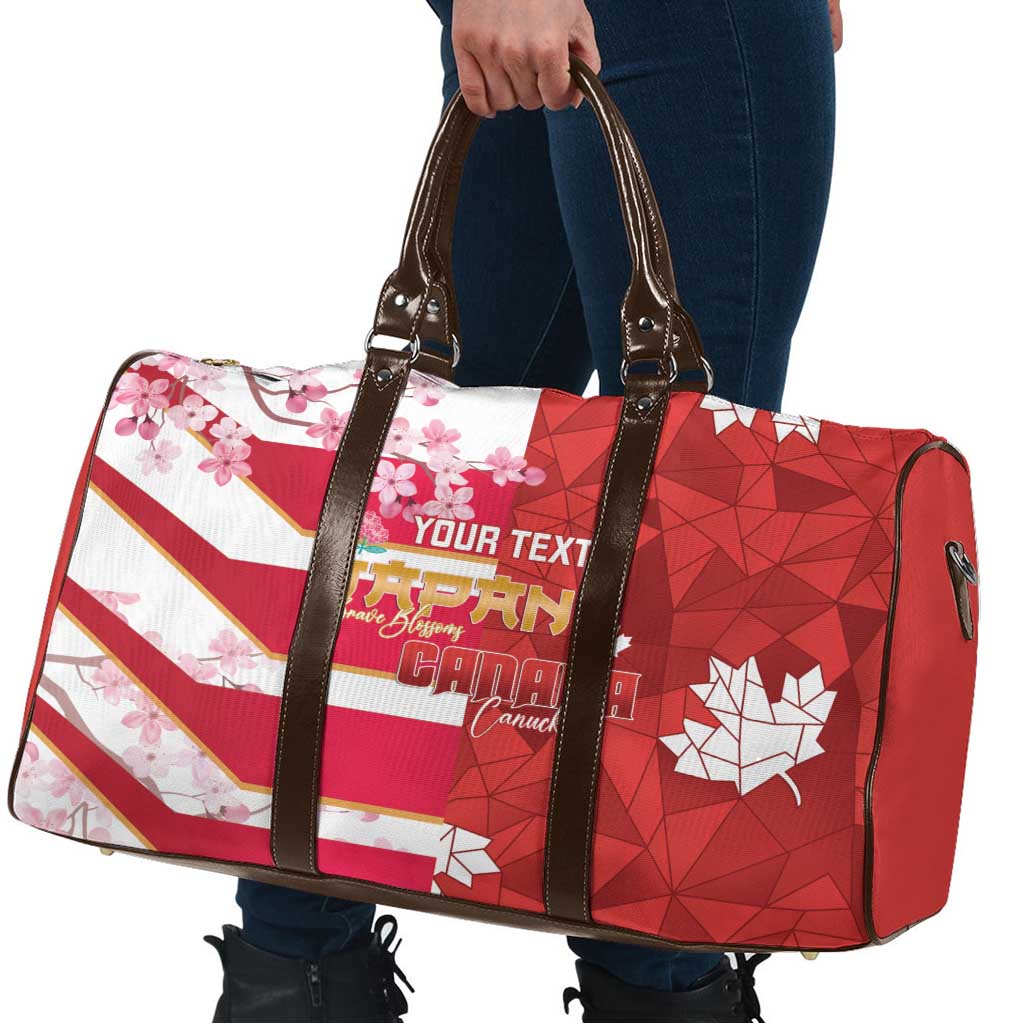 Canada and Japan Rugby Custom Travel Bag Canucks Brave Blossoms Together Pacific - Wonder Print Shop