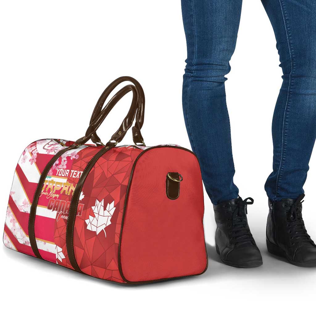 Canada and Japan Rugby Custom Travel Bag Canucks Brave Blossoms Together Pacific - Wonder Print Shop