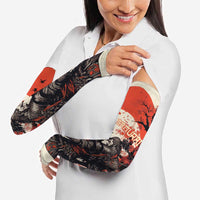 Samurai Warrior Japan Arm Sleeves Red-blossomed Tree Classic Japanese Stylized - Wonder Print Shop