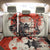 Samurai Warrior Japan Back Car Seat Cover Red-blossomed Tree Classic Japanese Stylized - Wonder Print Shop