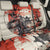 Samurai Warrior Japan Back Car Seat Cover Red-blossomed Tree Classic Japanese Stylized - Wonder Print Shop