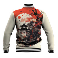 Samurai Warrior Japan Baseball Jacket Red-blossomed Tree Classic Japanese Stylized - Wonder Print Shop
